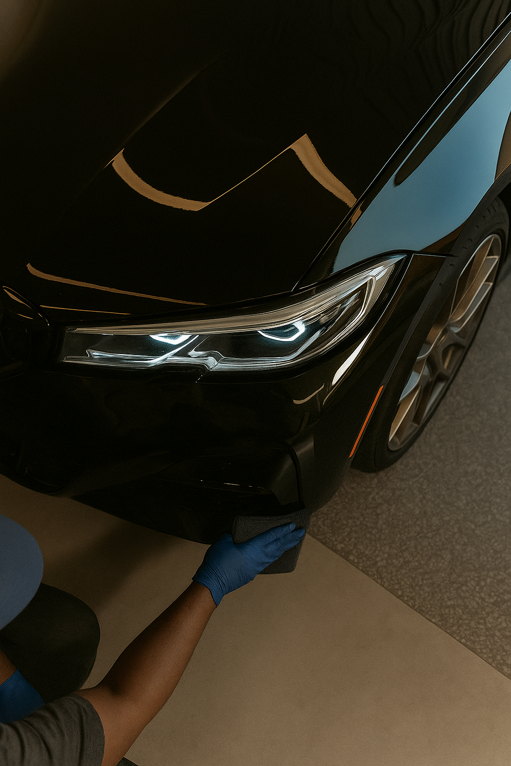 Buffing and leveling the ceramic coating