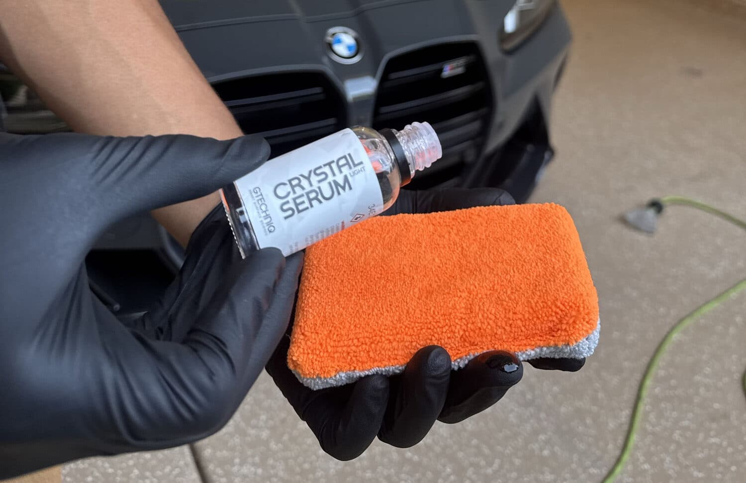 Applying ceramic coating by hand